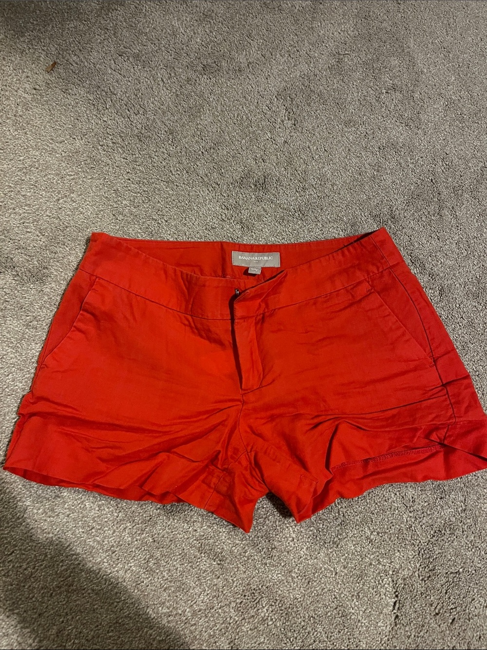 Banana Republic Red Women's Cotton Bermuda Shorts